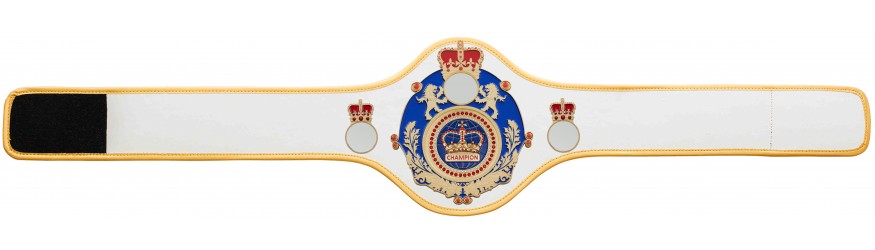 QUEENSBURY PRO LEATHER BLUE CHAMPION CROWN CHAMPIONSHIP BELT QUEEN/BLUE/G/BLUGEM - AVAILABLE IN 10+ COLOURS